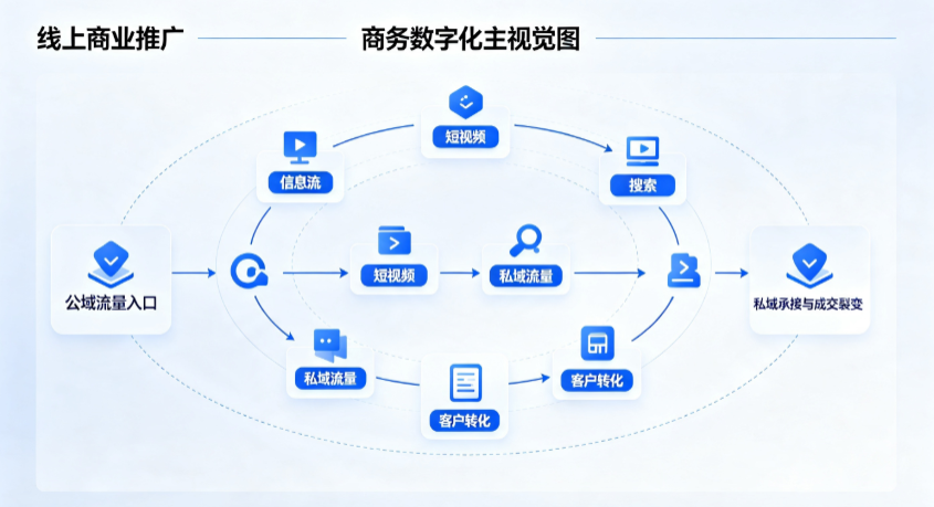 兴县线上商业推广怎么做？全域流量闭环搭建与低成本转化实战指南